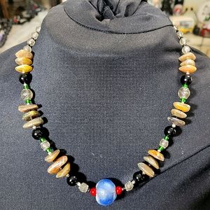 20" vintage bead and Gemstone necklace
